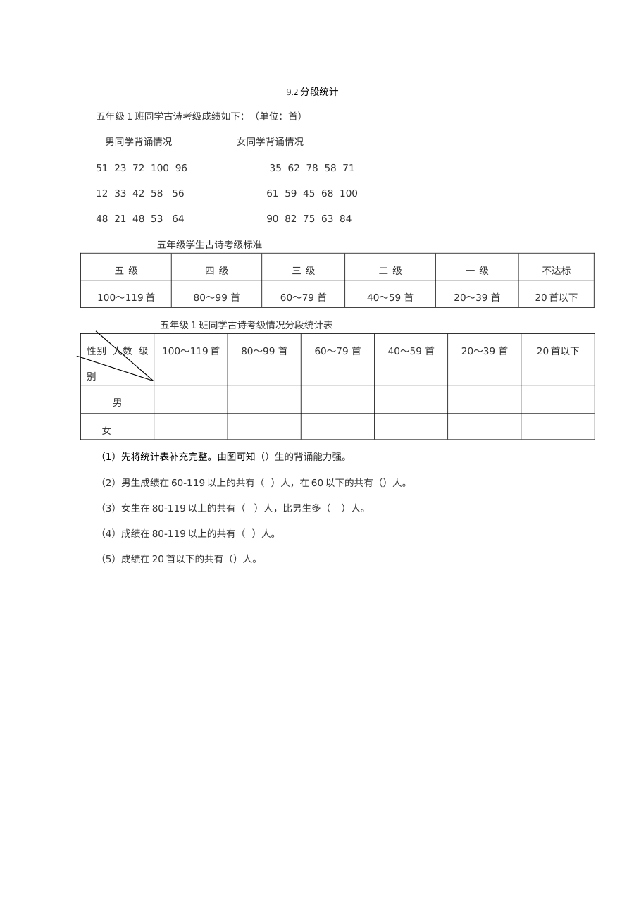 2021年五四制四年级数学上册课课练及答案全册【青岛版】