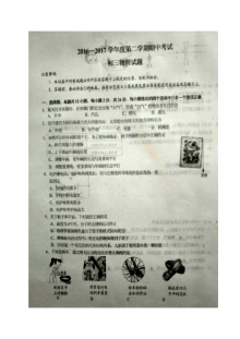 江苏省东台市2016-2017学年第二学期九年级物理期中考试试卷（含答案）