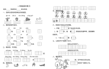 苏教版小学一年级语文上册同步练习题