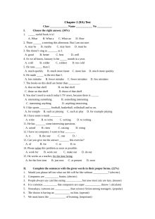 9A Chapter 2测试题
