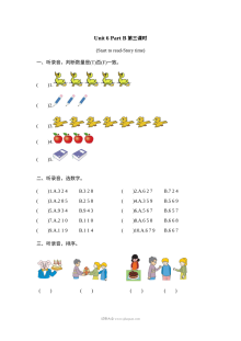 2021年三年级上册Unit 6 Part B第3课时练习题及答案含听力