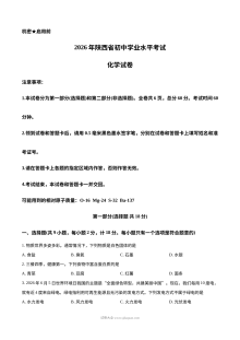2026年陕西省中考化学真题试卷（人教版）
