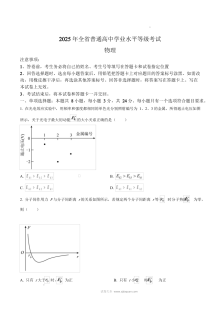 2025年山东省高考物理真题试卷（人教版）