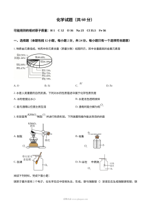 2026年江苏省连云港市中考化学真题（人教版·初三）
