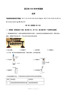 2026年湖北省武汉市中考化学真题试卷（人教版·初三）