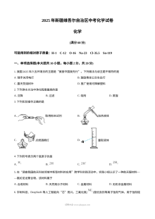 2025年新疆维吾尔自治区初中学业水平考试化学真题（人教版）