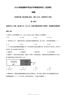 2024年北京市高考物理真题试卷（人教版）