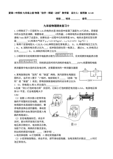 2017年沪科版九年级物理上学期期末复习试卷（第10套）
