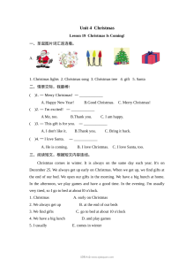 2021年冀教版小学六年级英语上册Unit4 Lesson19同步练习题（含参考答案）