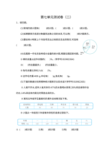 2021年人教版小学六年级数学上册第七单元测试题（含答案）