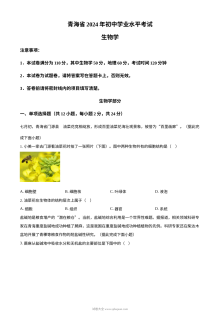 2024年青海省中考生物真题（人教版）