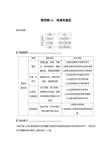 2017年高考地理考前回扣教材专题14：资源丰富区（人教版）