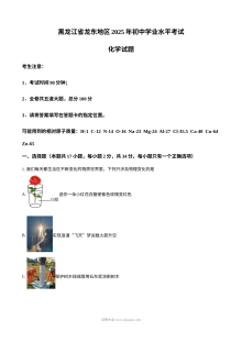 2025年黑龙江省龙东地区中考化学真题（人教版）