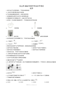 2024年四川省乐山市中考化学真题（人教版·初三学业水平考试）