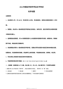 2024年山东省烟台市中考化学真题试卷（人教版）