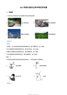 2023年四川省乐山市中考化学真题解析版（人教版）