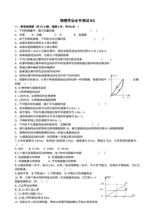 江苏省高二物理学业水平考试（小高考）模拟试卷（人教版）含答案解析
