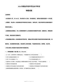 2024年山东省烟台市中考物理真题（人教版）